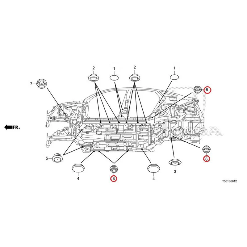 [NEW] JDM HONDA CIVIC FL4 2023 Grommet (Lower) GENUINE OEM - Image 7