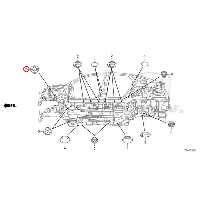 [NEW] JDM HONDA CIVIC FL4 2023 Grommet (Lower) GENUINE OEM - Image 8