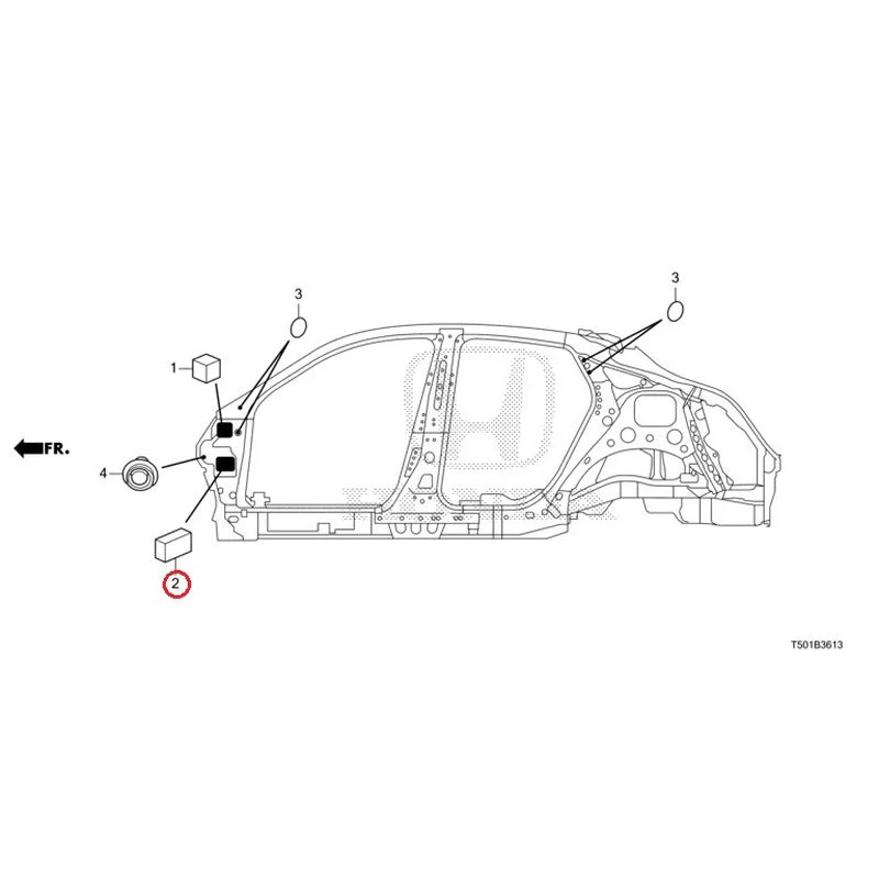[NEW] JDM HONDA CIVIC FL4 2023 Grommets (Side) GENUINE OEM - Image 3