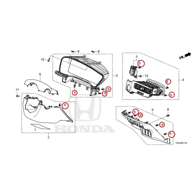 [NEW] JDM HONDA CIVIC FL4 2023 Instrument panel garnish (driver side) GENUINE OEM - Image 10
