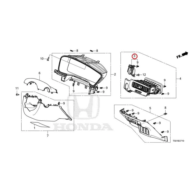 [NEW] JDM HONDA CIVIC FL4 2023 Instrument panel garnish (driver side) GENUINE OEM - Image 4