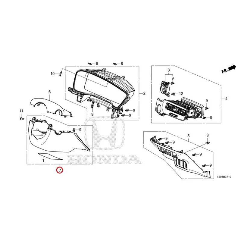 [NEW] JDM HONDA CIVIC FL4 2023 Instrument panel garnish (driver side) GENUINE OEM - Image 8