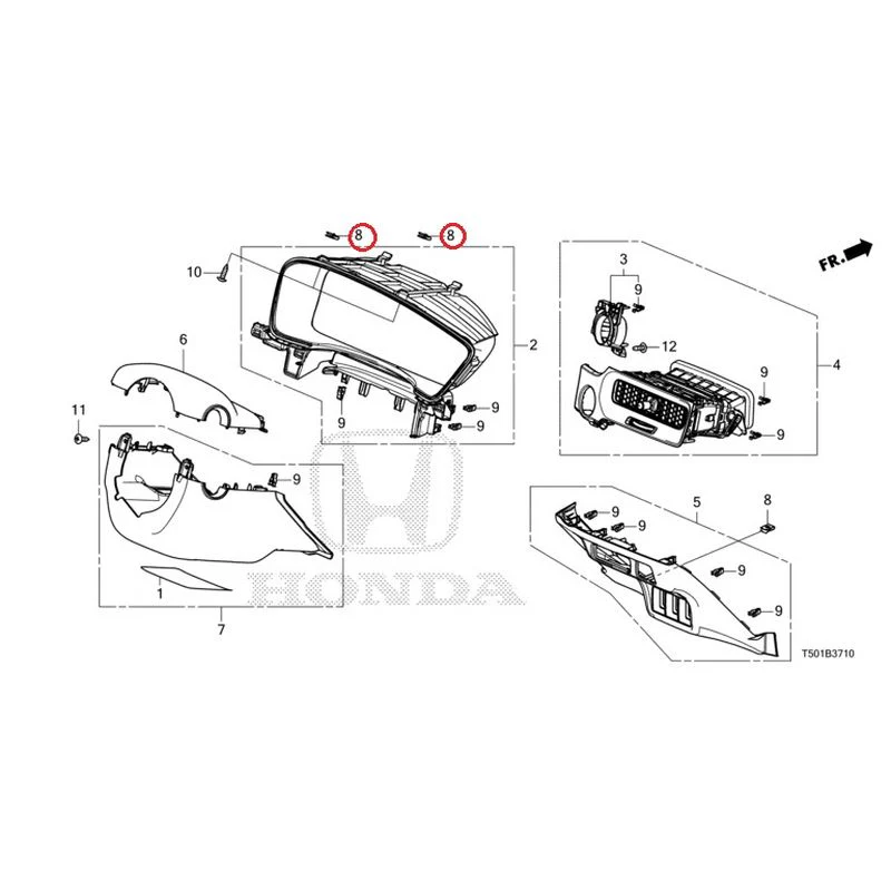[NEW] JDM HONDA CIVIC FL4 2023 Instrument panel garnish (driver side) GENUINE OEM - Image 9