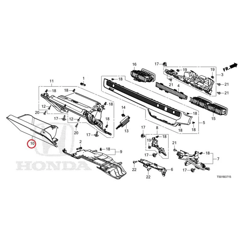 [NEW] JDM HONDA CIVIC FL4 2023 Instrument panel garnish (passenger side) GENUINE OEM - Image 11