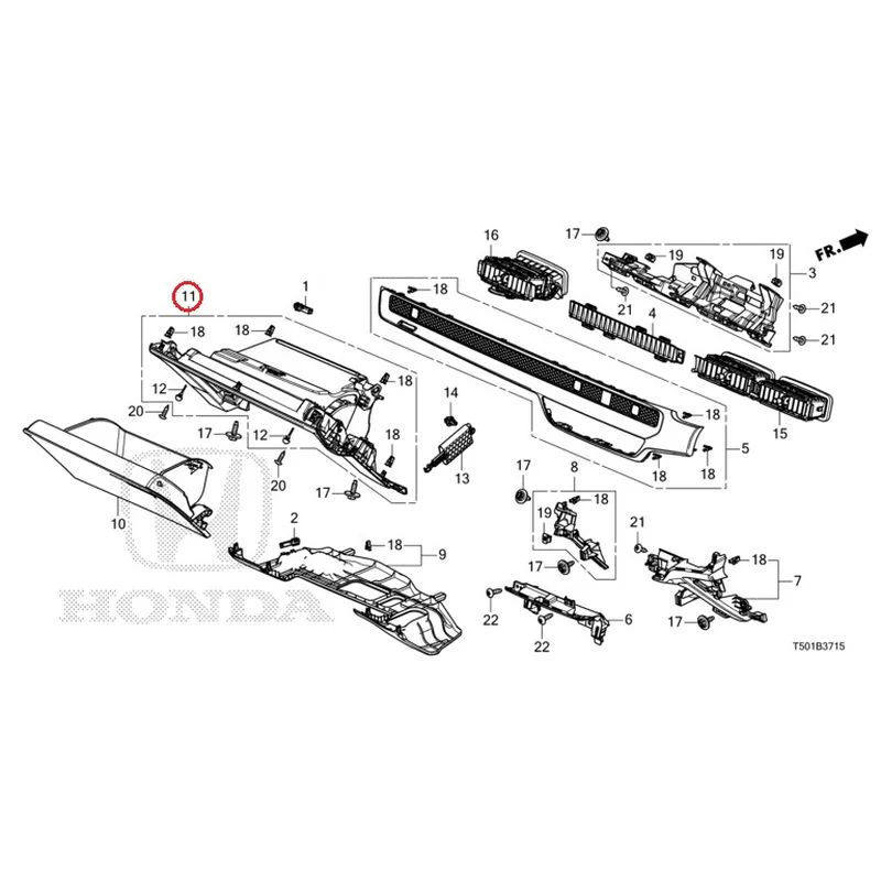 [NEW] JDM HONDA CIVIC FL4 2023 Instrument panel garnish (passenger side) GENUINE OEM - Image 12
