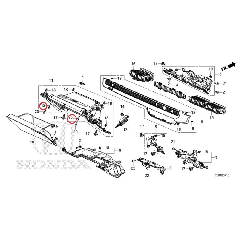 [NEW] JDM HONDA CIVIC FL4 2023 Instrument panel garnish (passenger side) GENUINE OEM - Image 13
