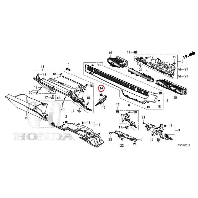 [NEW] JDM HONDA CIVIC FL4 2023 Instrument panel garnish (passenger side) GENUINE OEM - Image 15