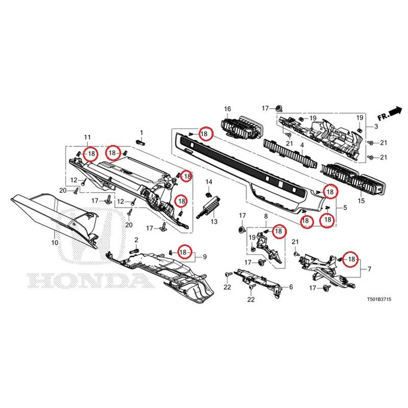 [NEW] JDM HONDA CIVIC FL4 2023 Instrument panel garnish (passenger side) GENUINE OEM - Image 19