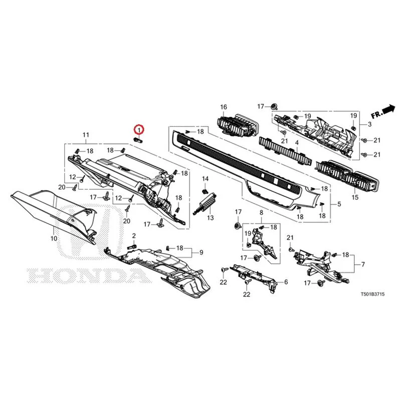 [NEW] JDM HONDA CIVIC FL4 2023 Instrument panel garnish (passenger side) GENUINE OEM - Image 2