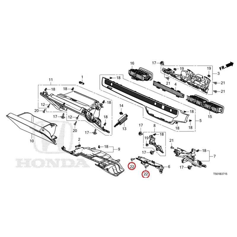 [NEW] JDM HONDA CIVIC FL4 2023 Instrument panel garnish (passenger side) GENUINE OEM - Image 23