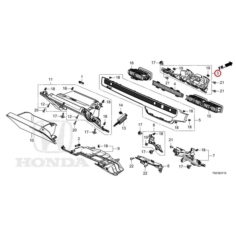 [NEW] JDM HONDA CIVIC FL4 2023 Instrument panel garnish (passenger side) GENUINE OEM - Image 4