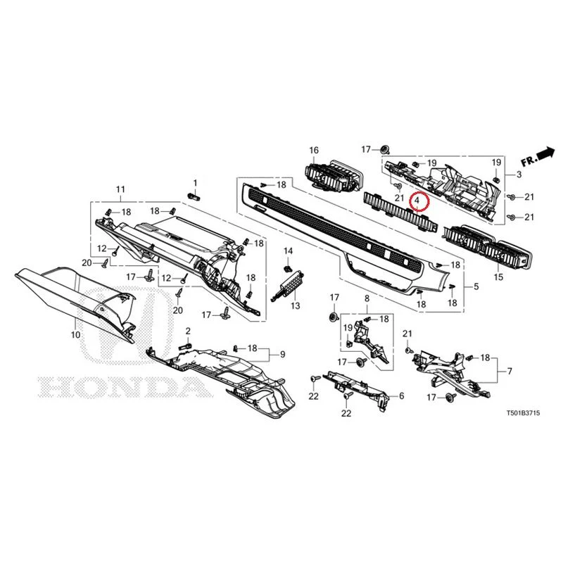 [NEW] JDM HONDA CIVIC FL4 2023 Instrument panel garnish (passenger side) GENUINE OEM - Image 5