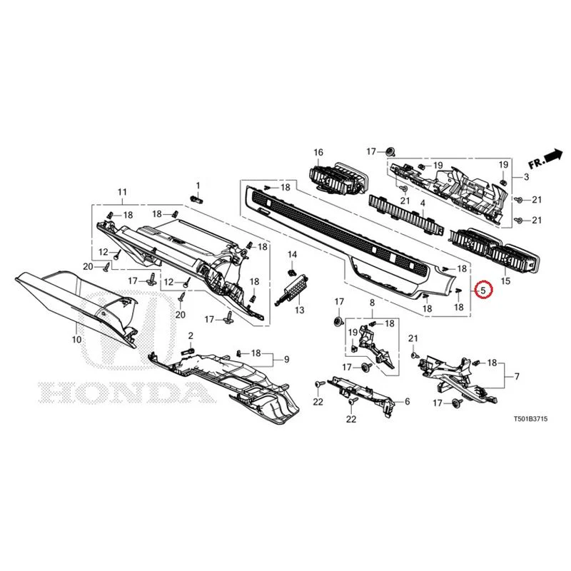 [NEW] JDM HONDA CIVIC FL4 2023 Instrument panel garnish (passenger side) GENUINE OEM - Image 6