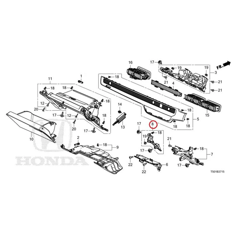 [NEW] JDM HONDA CIVIC FL4 2023 Instrument panel garnish (passenger side) GENUINE OEM - Image 9