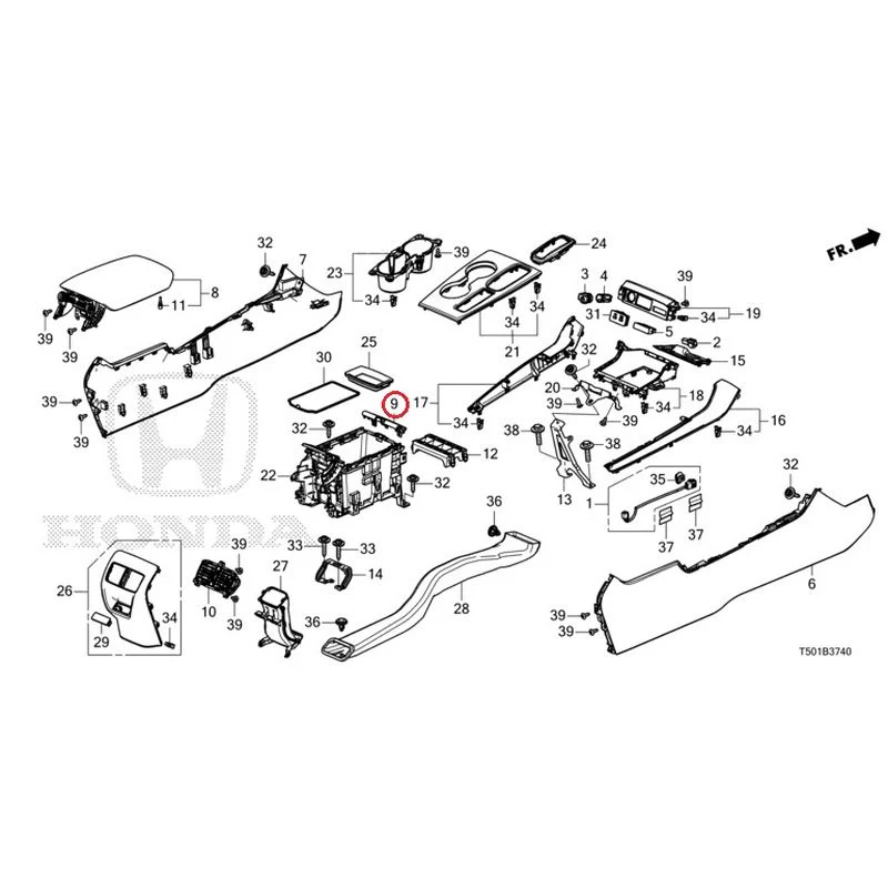 [NEW] JDM HONDA CIVIC FL4 2023 Console GENUINE OEM - Image 10