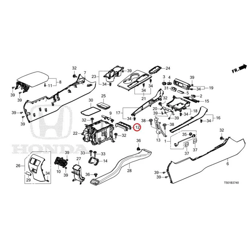 [NEW] JDM HONDA CIVIC FL4 2023 Console GENUINE OEM - Image 13