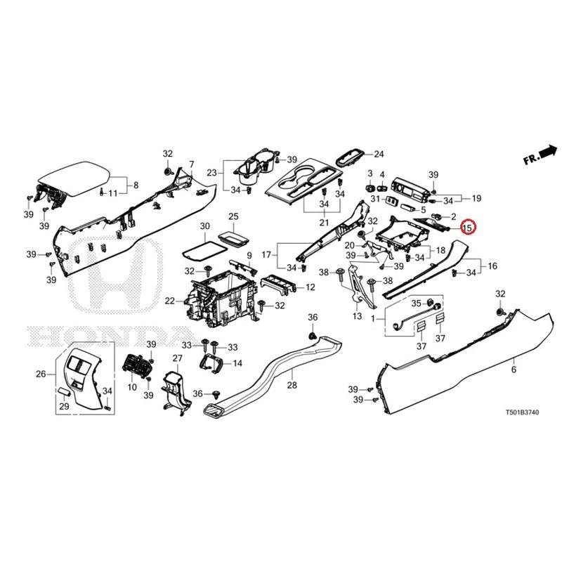 [NEW] JDM HONDA CIVIC FL4 2023 Console GENUINE OEM - Image 16