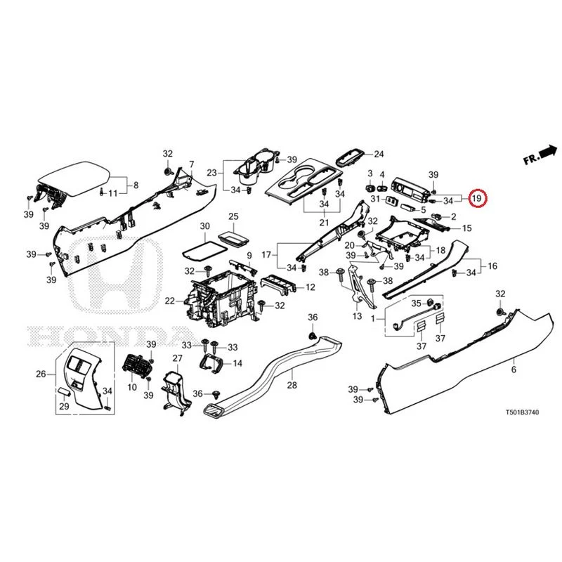 [NEW] JDM HONDA CIVIC FL4 2023 Console GENUINE OEM - Image 20