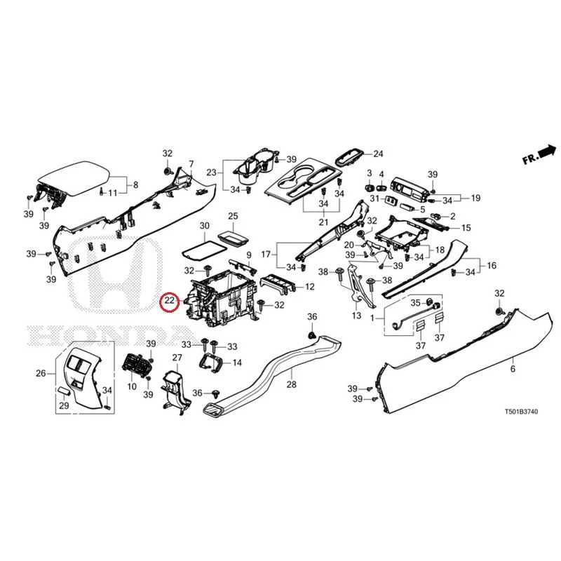[NEW] JDM HONDA CIVIC FL4 2023 Console GENUINE OEM - Image 23