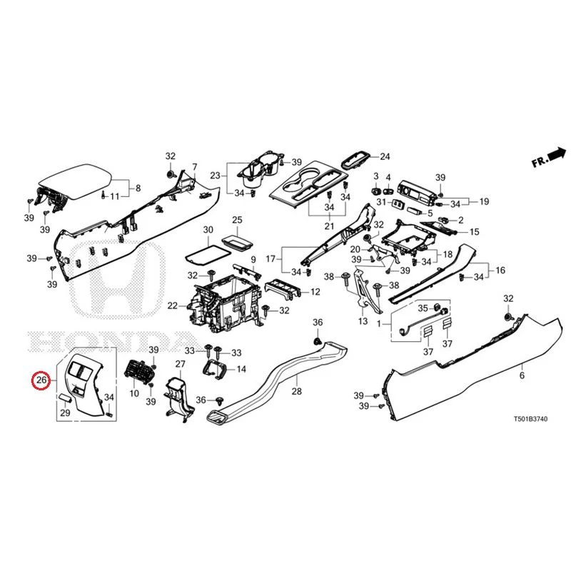 [NEW] JDM HONDA CIVIC FL4 2023 Console GENUINE OEM - Image 27