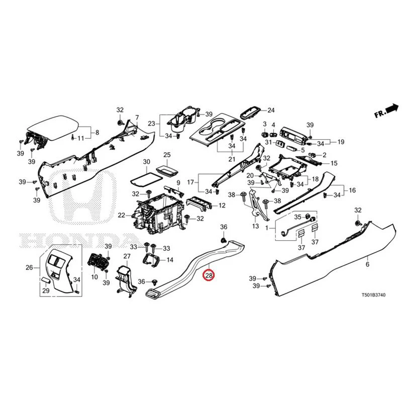 [NEW] JDM HONDA CIVIC FL4 2023 Console GENUINE OEM - Image 29