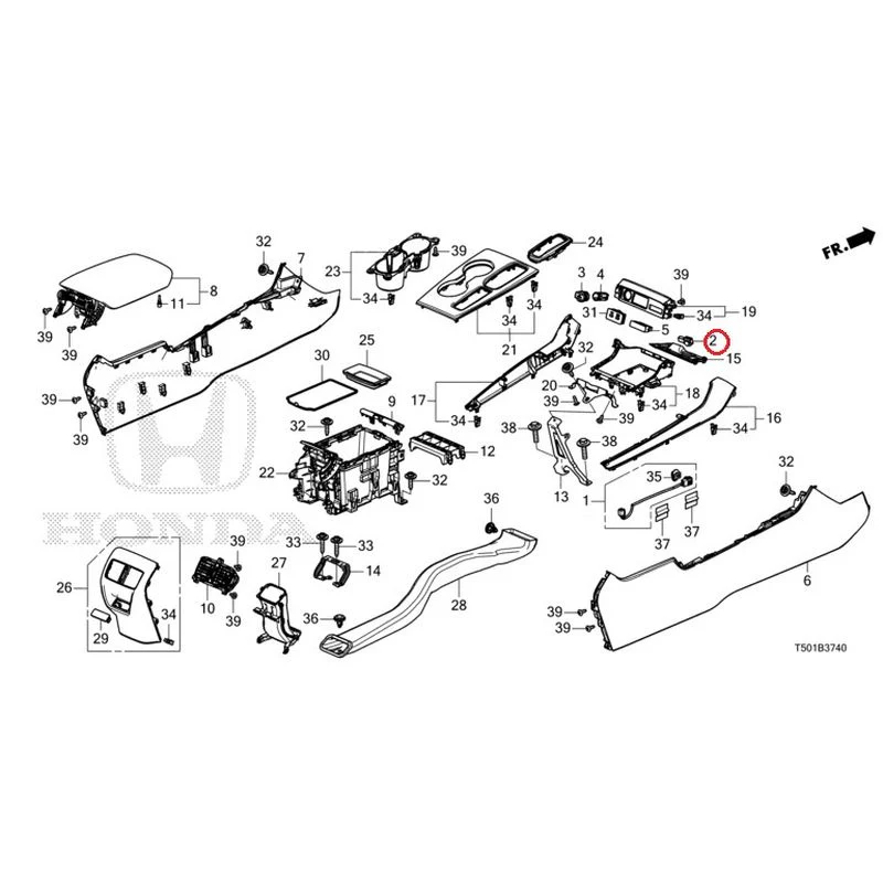 [NEW] JDM HONDA CIVIC FL4 2023 Console GENUINE OEM - Image 3