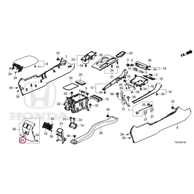 [NEW] JDM HONDA CIVIC FL4 2023 Console GENUINE OEM - Image 30
