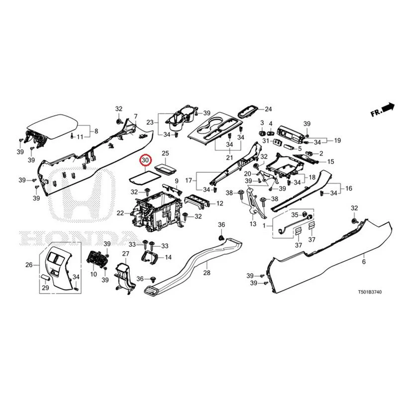 [NEW] JDM HONDA CIVIC FL4 2023 Console GENUINE OEM - Image 31