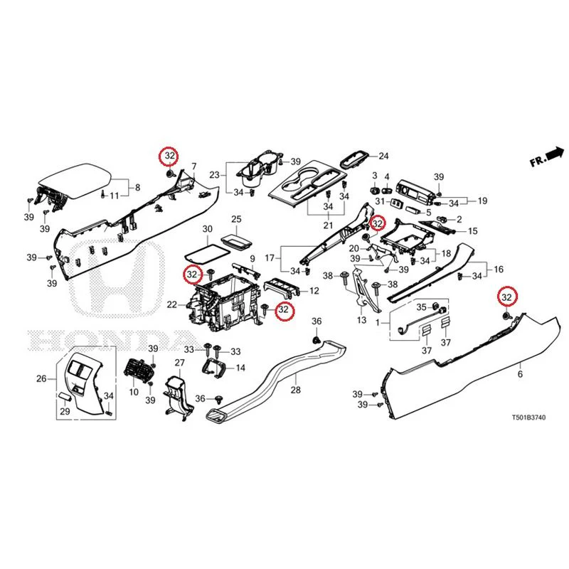 [NEW] JDM HONDA CIVIC FL4 2023 Console GENUINE OEM - Image 33