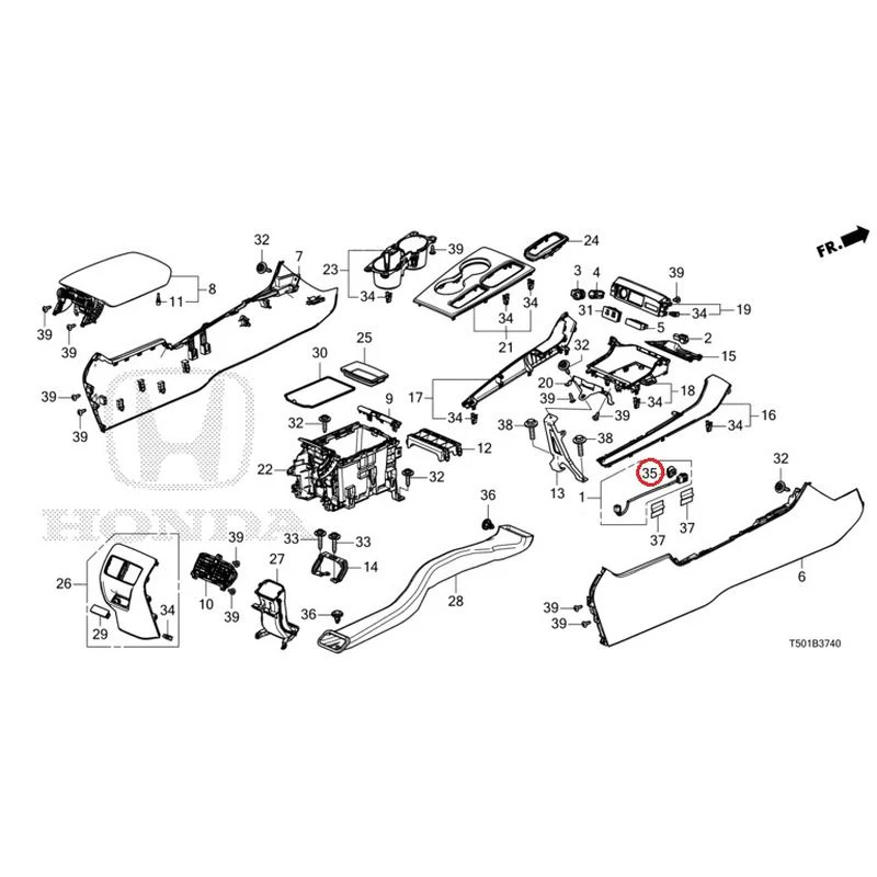 [NEW] JDM HONDA CIVIC FL4 2023 Console GENUINE OEM - Image 36