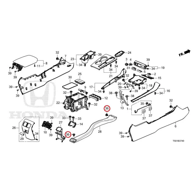 [NEW] JDM HONDA CIVIC FL4 2023 Console GENUINE OEM - Image 37