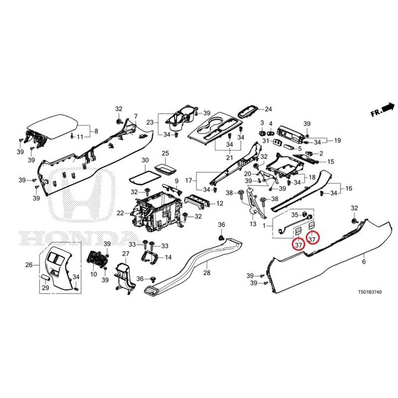 [NEW] JDM HONDA CIVIC FL4 2023 Console GENUINE OEM - Image 38
