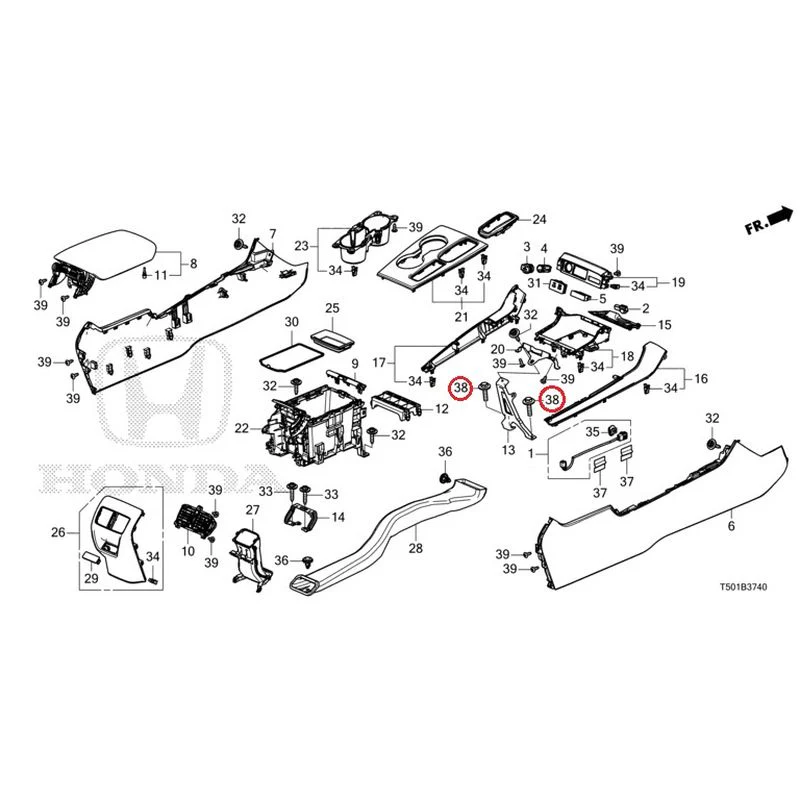 [NEW] JDM HONDA CIVIC FL4 2023 Console GENUINE OEM - Image 39