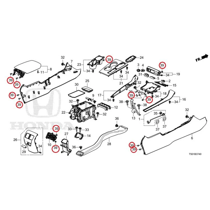 [NEW] JDM HONDA CIVIC FL4 2023 Console GENUINE OEM - Image 40