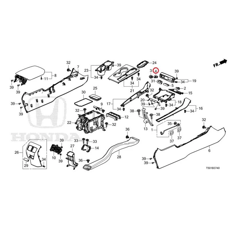 [NEW] JDM HONDA CIVIC FL4 2023 Console GENUINE OEM - Image 5