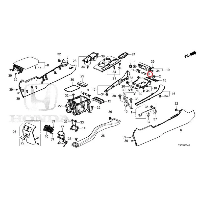 [NEW] JDM HONDA CIVIC FL4 2023 Console GENUINE OEM - Image 6