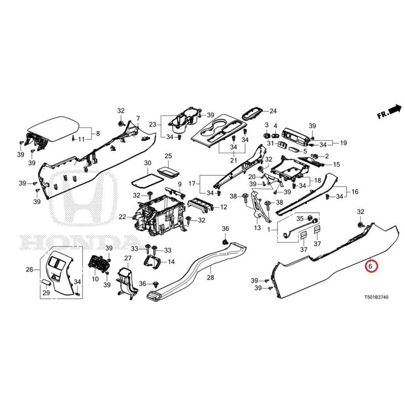 [NEW] JDM HONDA CIVIC FL4 2023 Console GENUINE OEM - Image 7