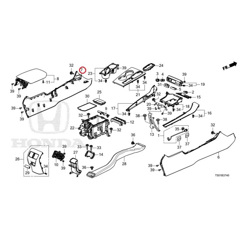 [NEW] JDM HONDA CIVIC FL4 2023 Console GENUINE OEM - Image 8
