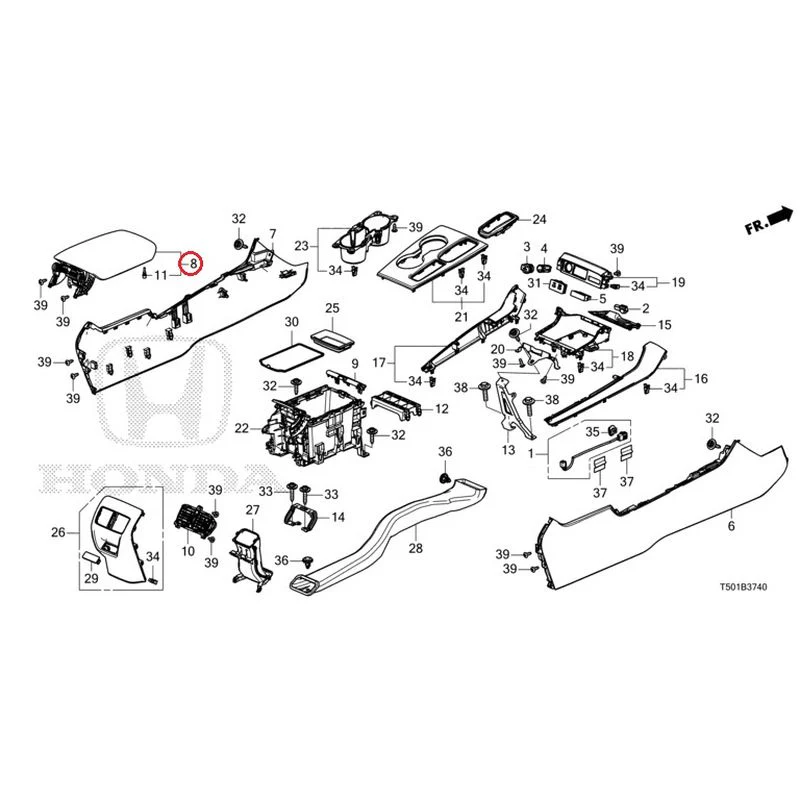 [NEW] JDM HONDA CIVIC FL4 2023 Console GENUINE OEM - Image 9