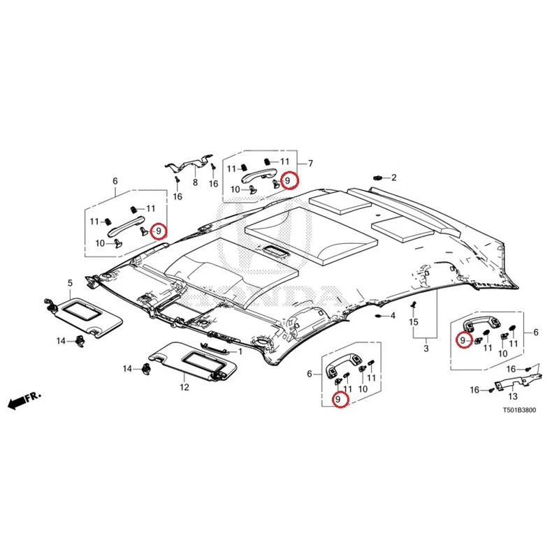 [NEW] JDM HONDA CIVIC FL4 2023 Roof Lining GENUINE OEM - Image 10