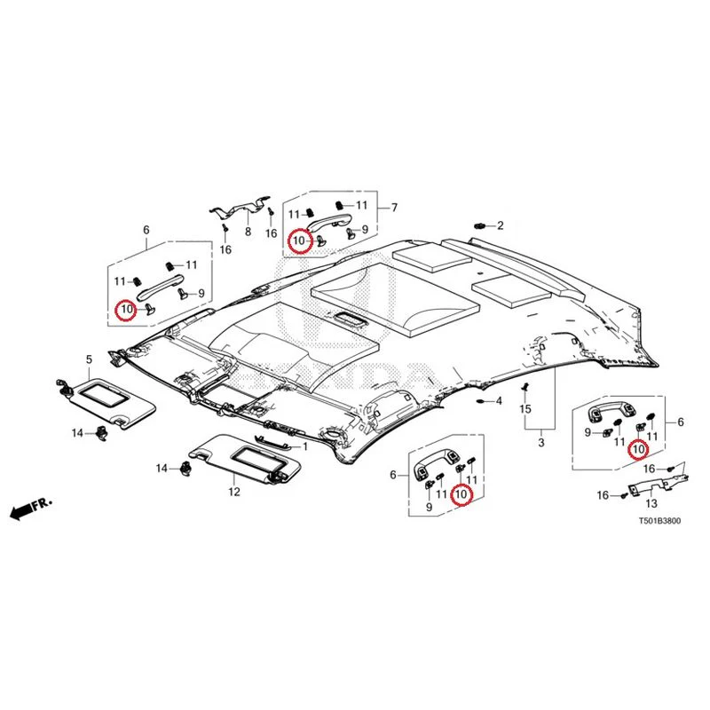 [NEW] JDM HONDA CIVIC FL4 2023 Roof Lining GENUINE OEM - Image 11