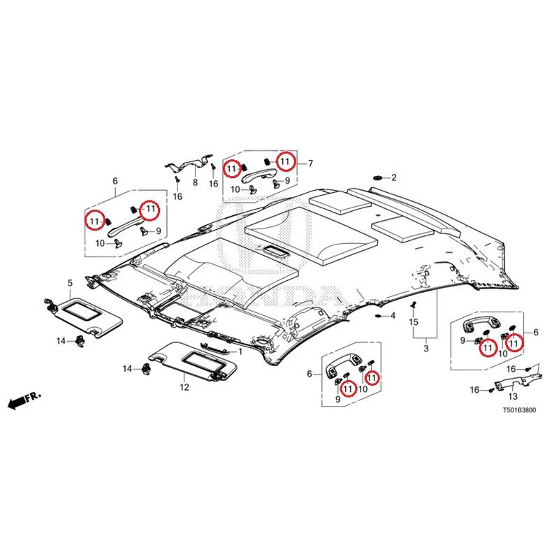 [NEW] JDM HONDA CIVIC FL4 2023 Roof Lining GENUINE OEM - Image 12