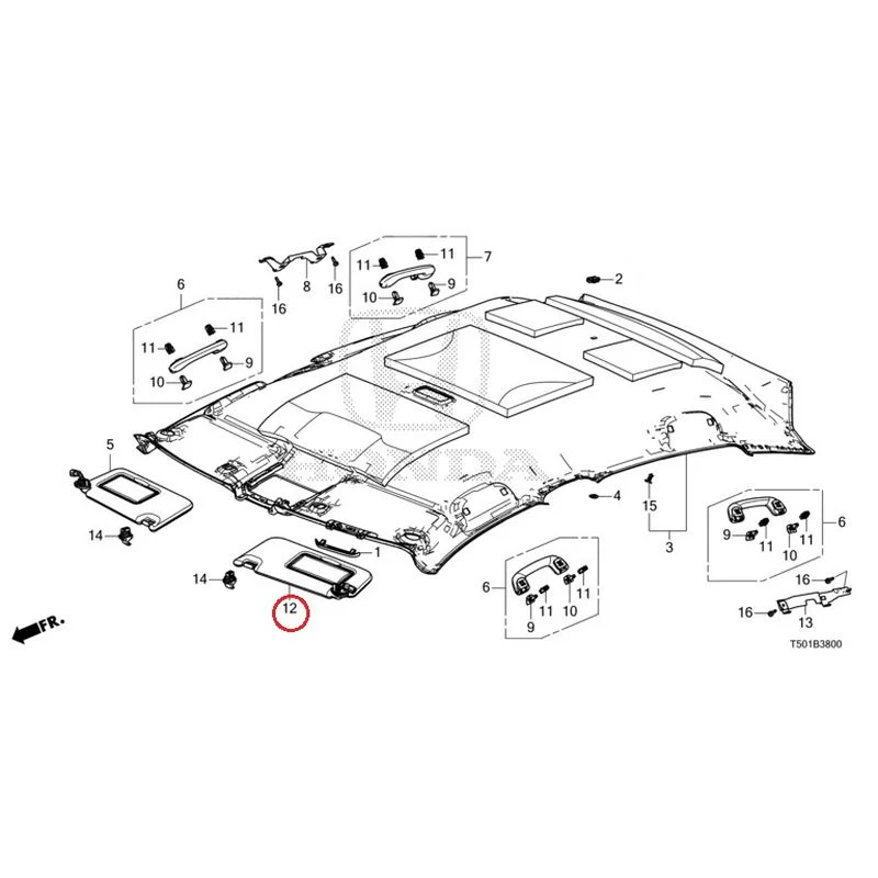 [NEW] JDM HONDA CIVIC FL4 2023 Roof Lining GENUINE OEM - Image 13