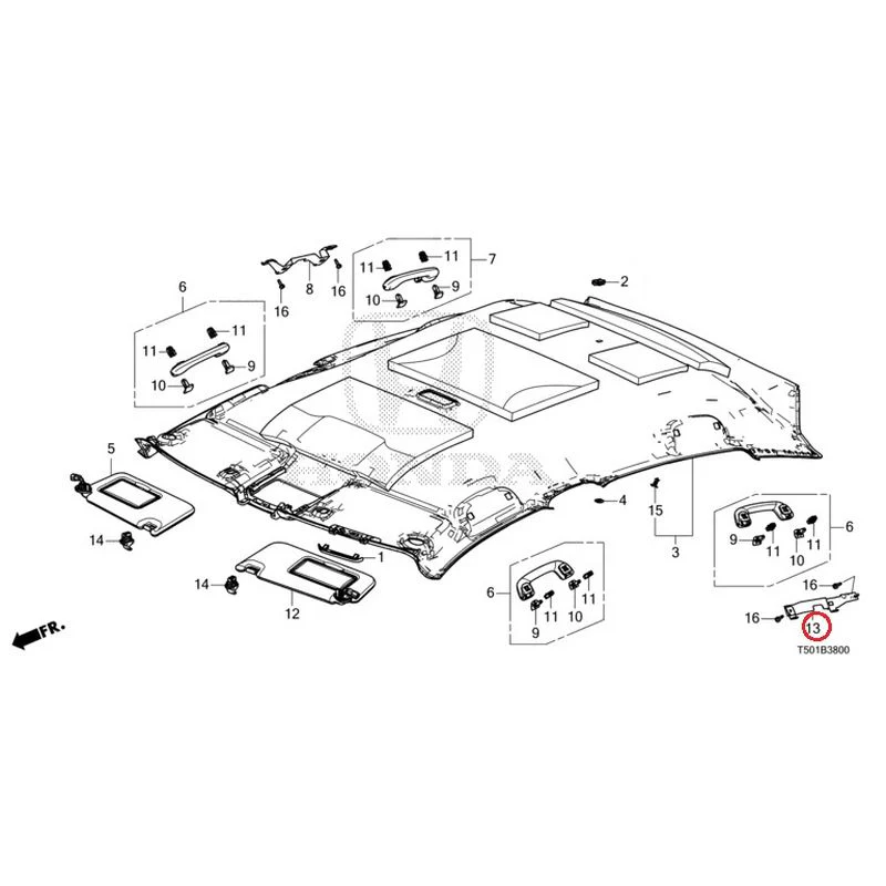[NEW] JDM HONDA CIVIC FL4 2023 Roof Lining GENUINE OEM - Image 14