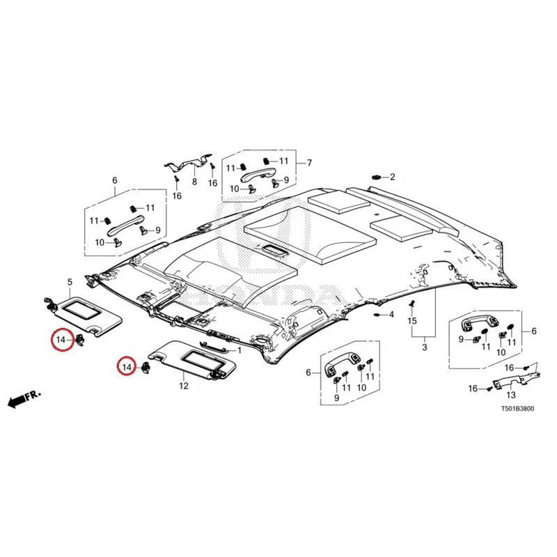 [NEW] JDM HONDA CIVIC FL4 2023 Roof Lining GENUINE OEM - Image 15