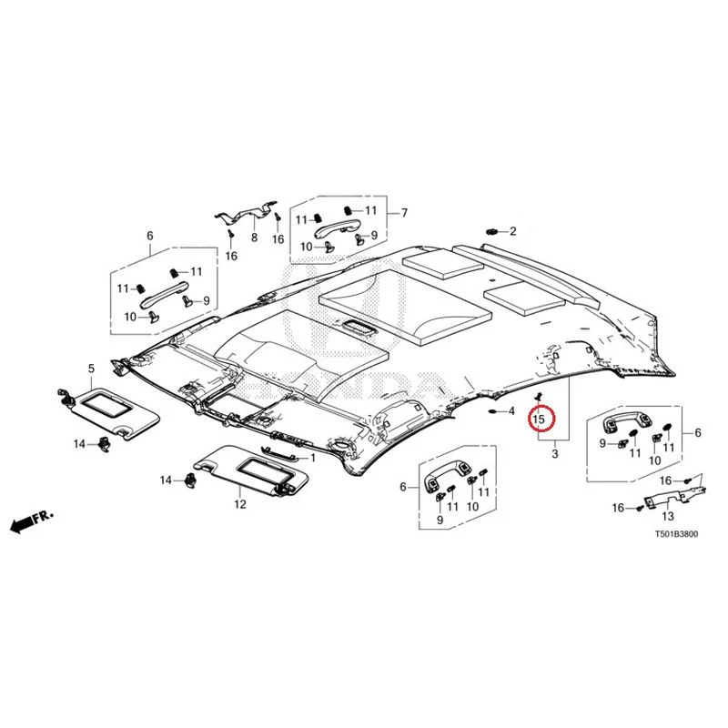 [NEW] JDM HONDA CIVIC FL4 2023 Roof Lining GENUINE OEM - Image 16