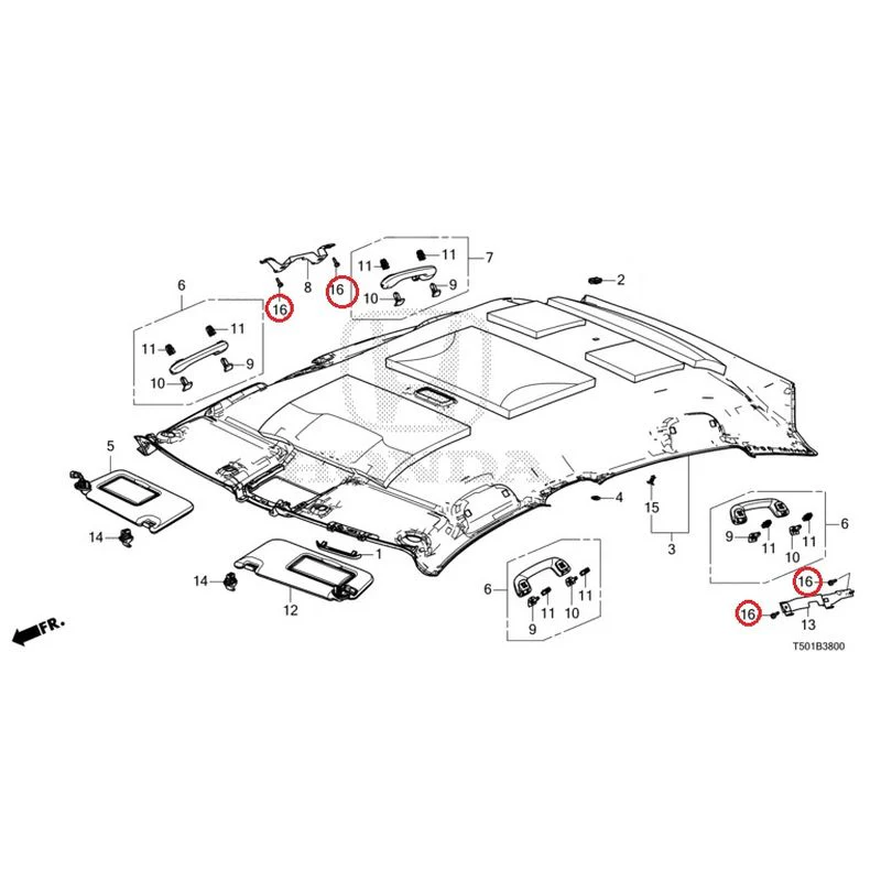 [NEW] JDM HONDA CIVIC FL4 2023 Roof Lining GENUINE OEM - Image 17