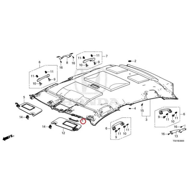 [NEW] JDM HONDA CIVIC FL4 2023 Roof Lining GENUINE OEM - Image 2