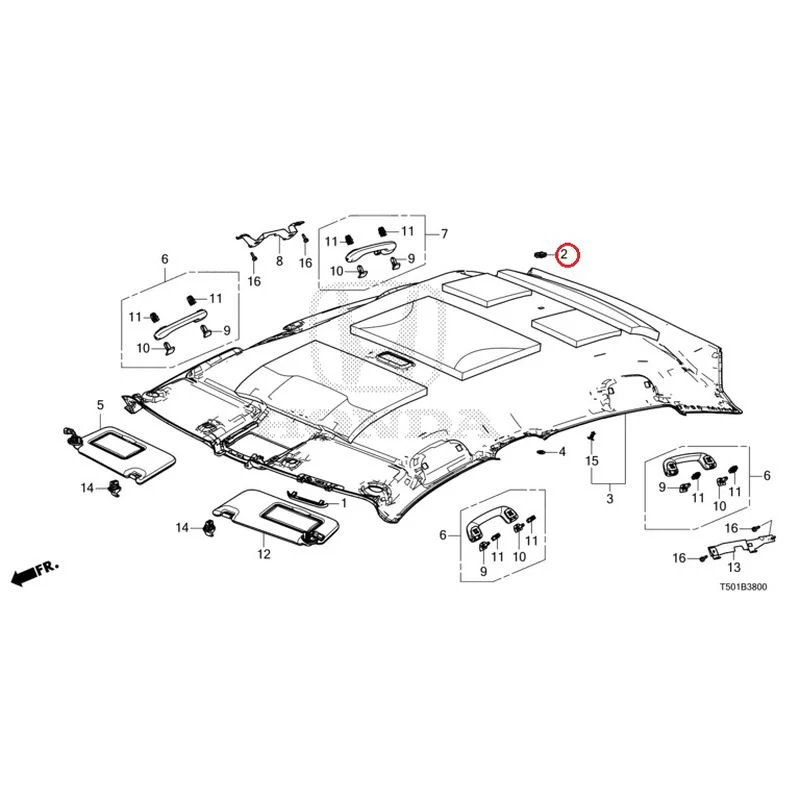 [NEW] JDM HONDA CIVIC FL4 2023 Roof Lining GENUINE OEM - Image 3