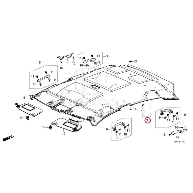 [NEW] JDM HONDA CIVIC FL4 2023 Roof Lining GENUINE OEM - Image 4